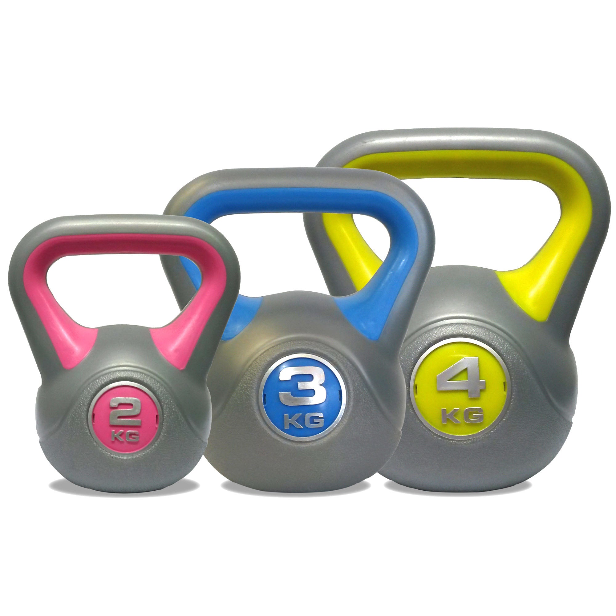 DKN 2, 3 and 4kg Vinyl Kettlebell Weight Set – DKN UK