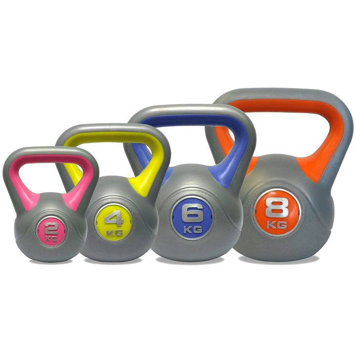 DKN 2, 4, 6 and 8kg Vinyl Kettlebell Weight Set – DKN UK