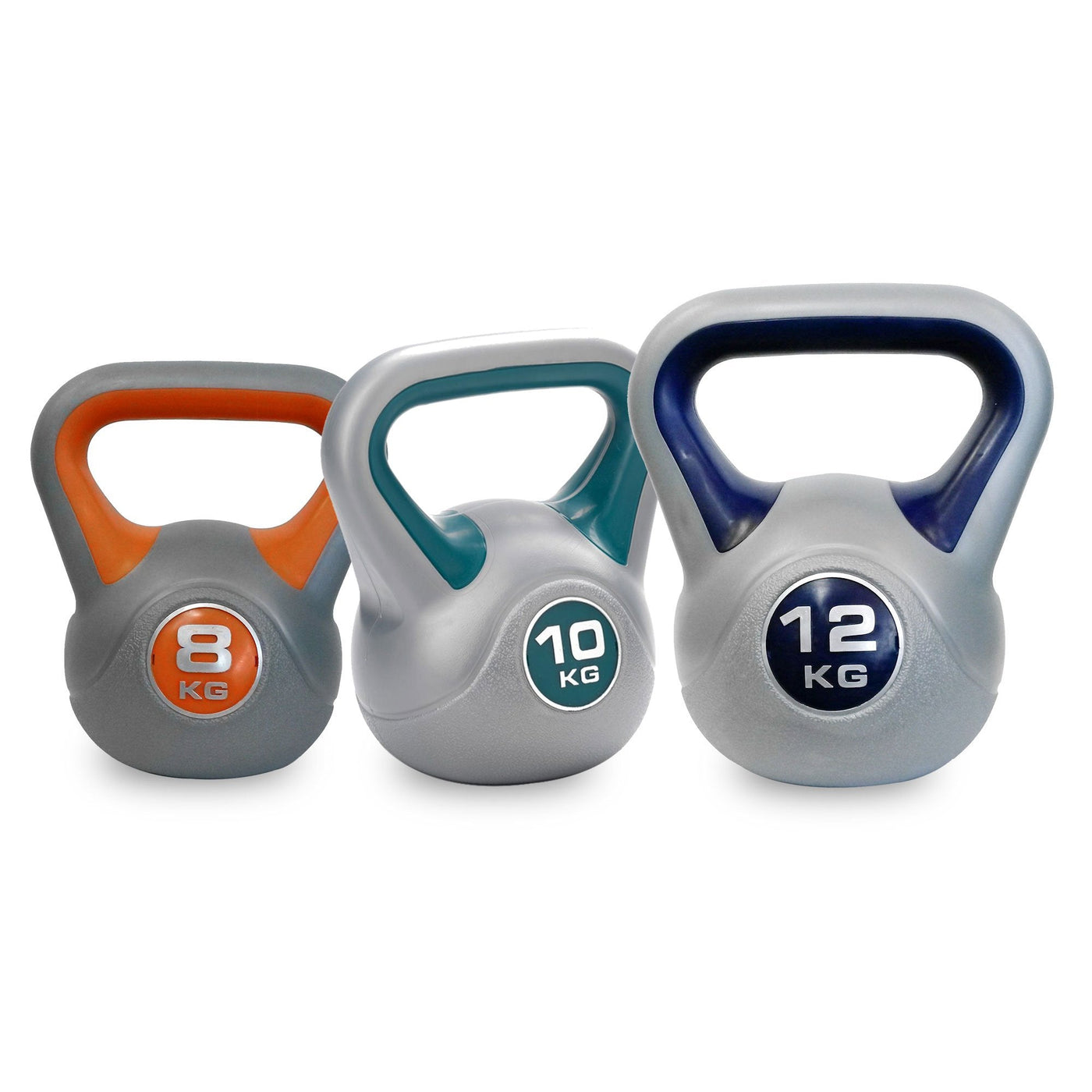 DKN 8, 10 and 12kg Vinyl Kettlebell Weight Set – DKN UK